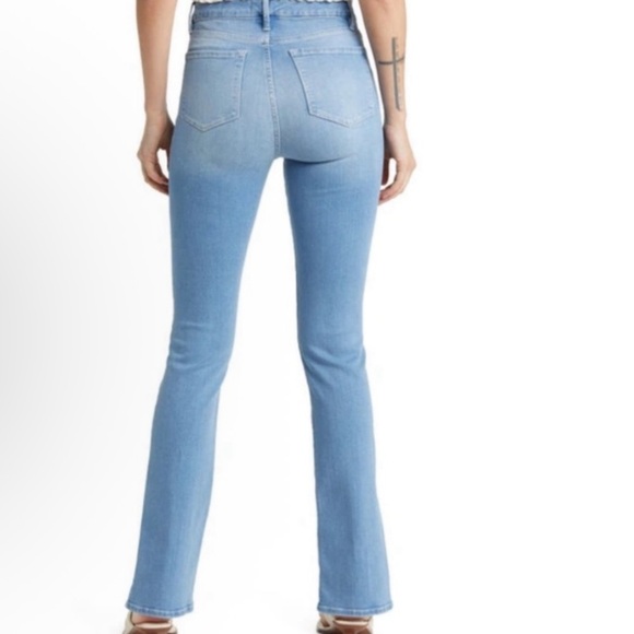 Frame Le Super High Mini Boot Slit-Hem Jeans In Danbury 26 - Picture 11 of 12